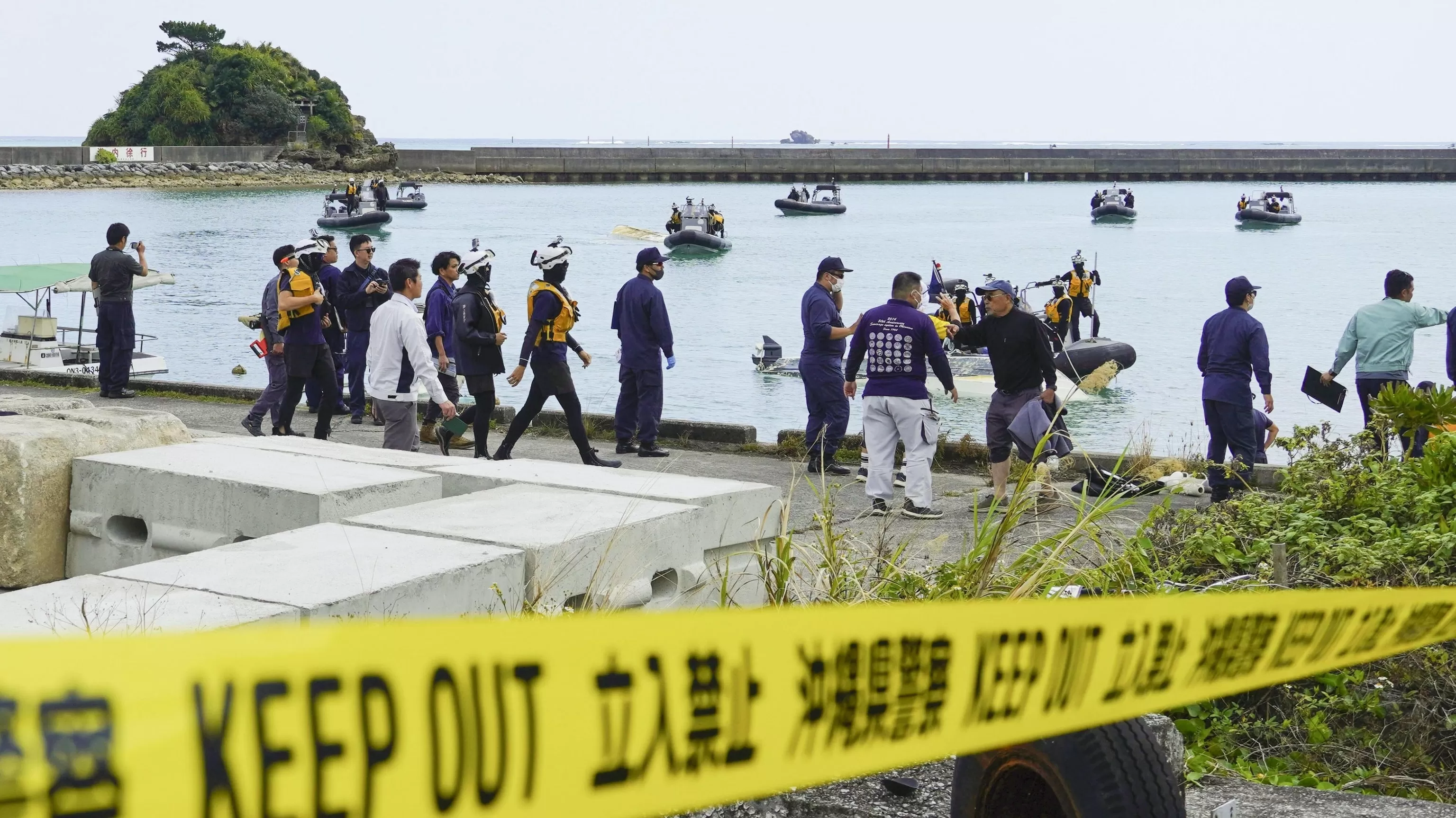 2 dead after 2 boats carrying students capsize off US base construction site in southern Japan