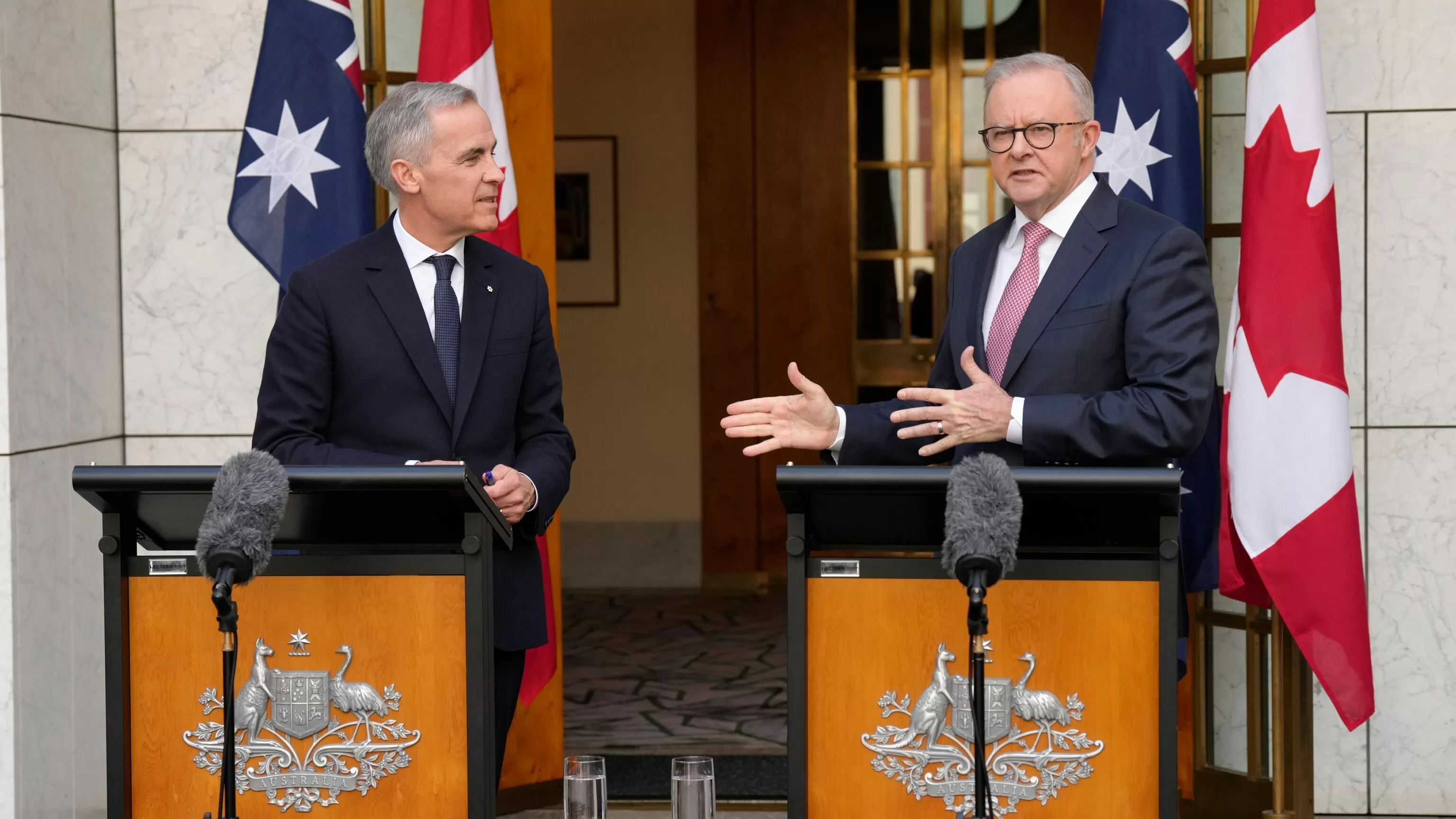 Canada and Australia leaders urge war de-escalation, but agree Iran can't get nuclear weapons