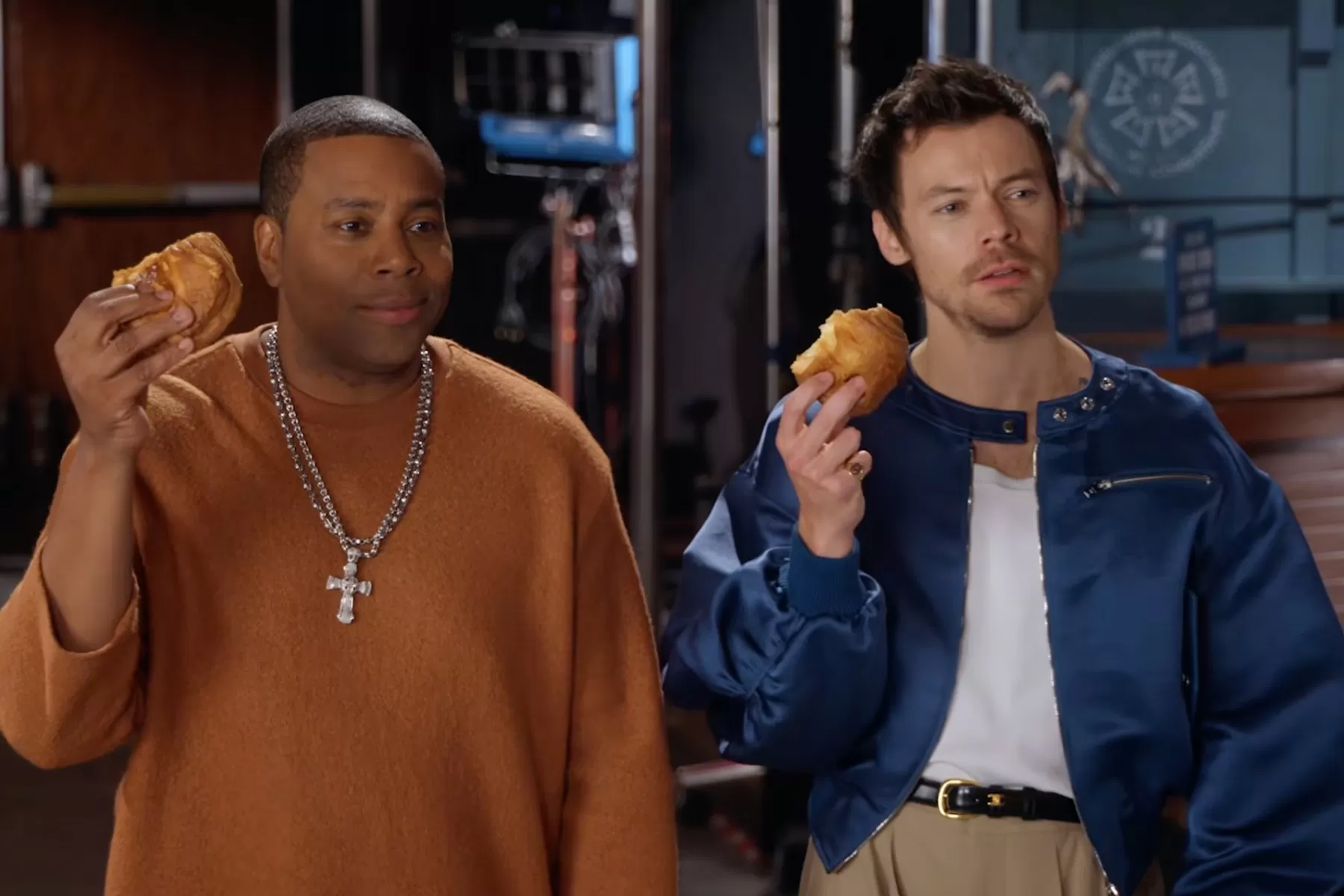 Watch Harry Styles Bust Marcello Hernandez for Impersonating Him Ahead of ‘SNL’: ‘Are Those My Clothes?’