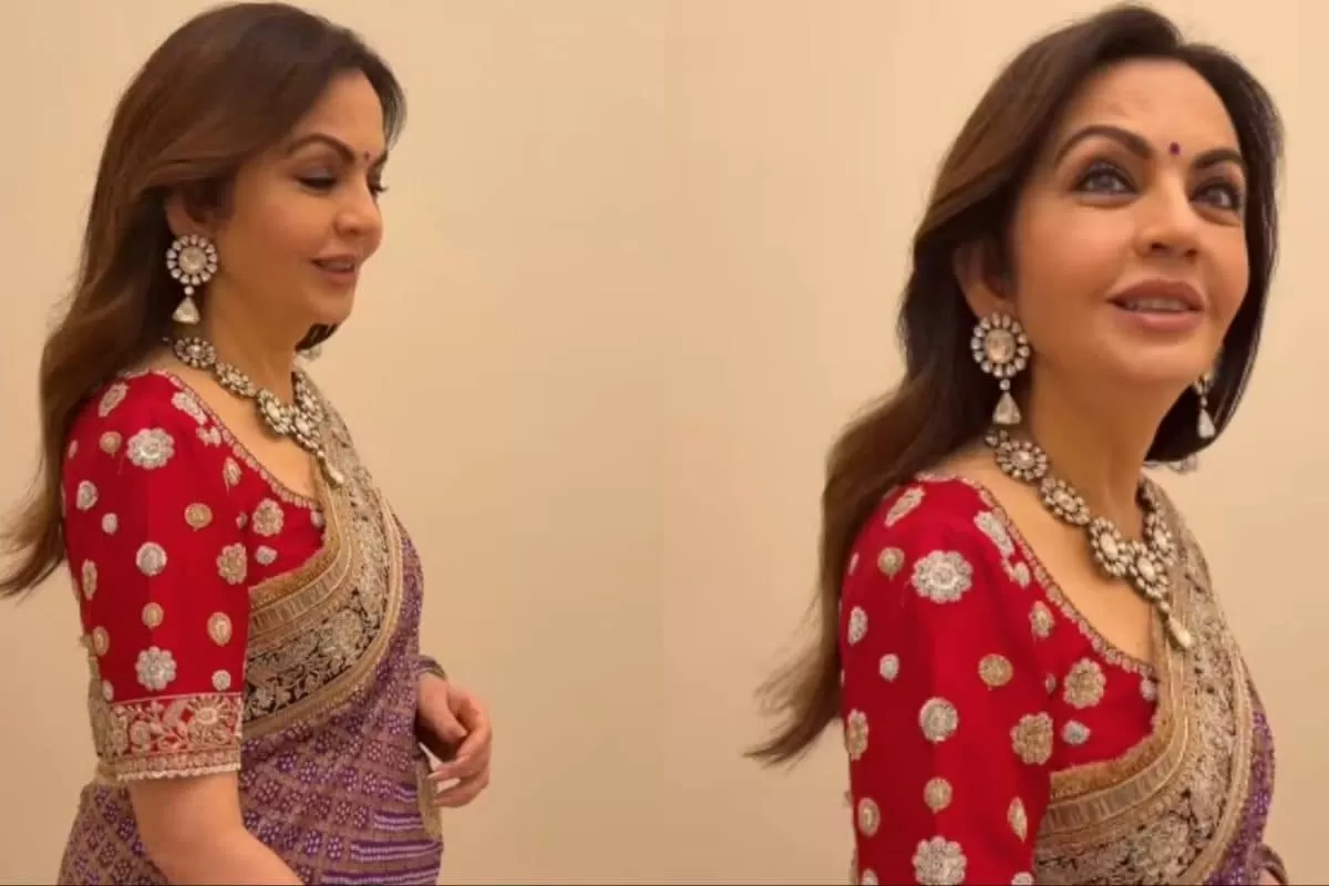 Nita Ambani’s Purple Saree Moment Is A Masterclass In Festive Opulence