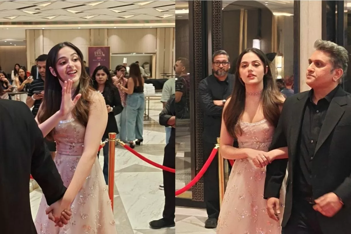 Aneet Padda Brings Soft Romance To The Showsha Reel Awards Red Carpet In A Blush Embellished Gown